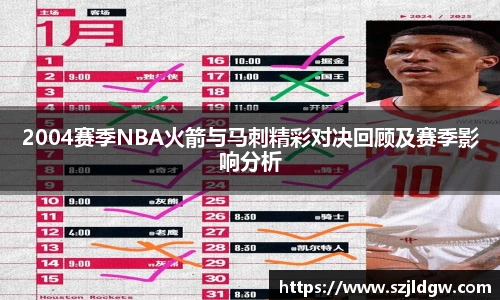 2004赛季NBA火箭与马刺精彩对决回顾及赛季影响分析